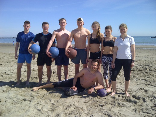 Trainingseinheit am Strand